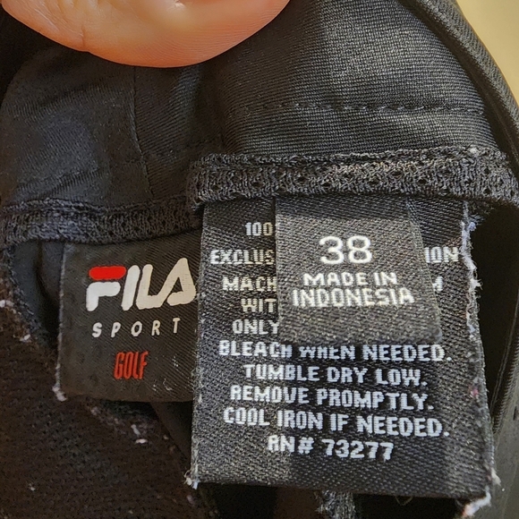 FILA Men's Black Golf Bermuda Flat Front Short Size 38 - Picture 6 of 13